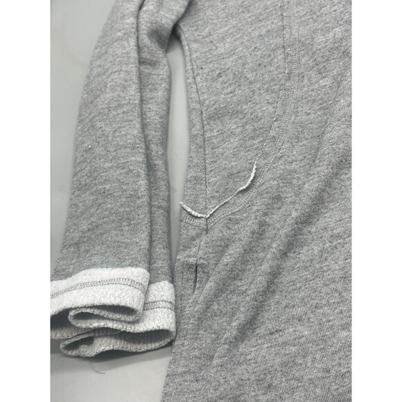 caslon mid wide sleeve turtle neck sweatshirt gray pleated slit bottom polyester - Picture 2 of 8